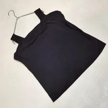 고품질 탱크탑 이너 코튼 혼방 와이드 스트랩 빅 블랙 3L