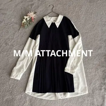 M/M ATTACHMENT 디자인 롱 블라우스 앞면 플리츠 오토나 여자