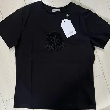 [미사용 새상품] MONCLER 여성용 반팔 티셔츠 블랙 M 사이즈