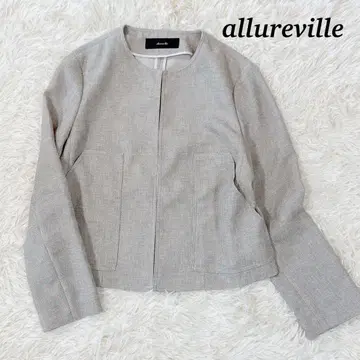 컨디션 최상 allureville 노카라 재킷 베이지 최근