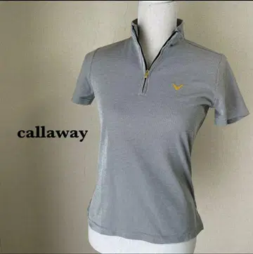 [배송비 포함] callaway 그레이 하프 지퍼 골프 셔츠