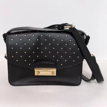 FURLA 훌라 메트로폴리스 핸드백 스터드 2WAY 가죽 블랙