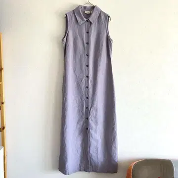 70's 80's L.L.Bean 린넨 혼방 롱 셔츠 원피스 맥시