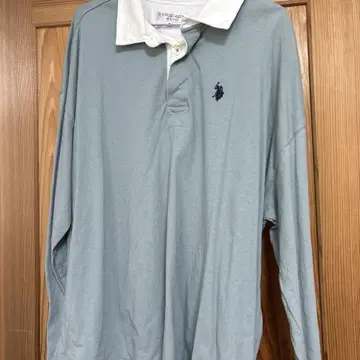 U.S. POLO ASSN. 스카이블루 긴팔 피케 셔츠 M