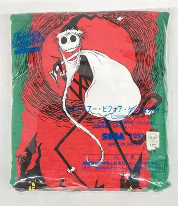 세가 티셔츠/1998 (화이트) 산타 잭 배경 그린 레드