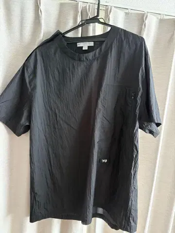 Y-3 블랙 티셔츠 나일론