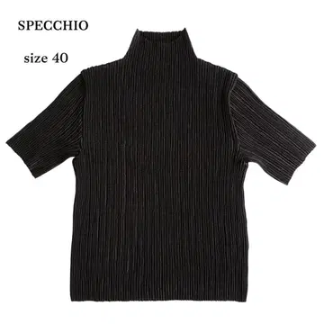 SPECCHIO 스페치오 반팔 셔틀 플리츠 셔츠 상의