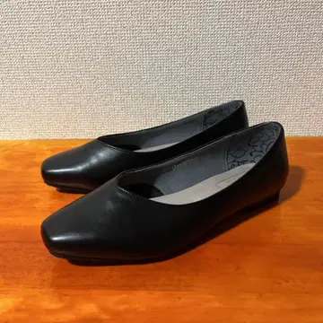 1회 착용 히미코 레인 신발 펌프스 22cm 블랙 블랙