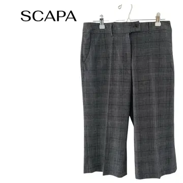 SCAPA 스캬파 이탈리아제 울 무릎 아래 슬랙스 체크 여성용 남성용