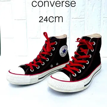 레어 컨버스 올스타 하이컷 빨검 24cm