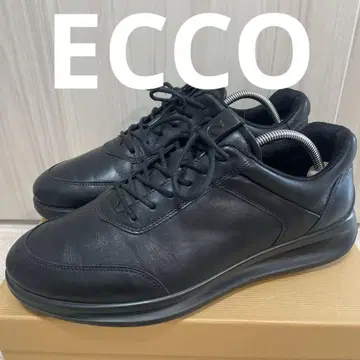 ECCO 에코 아쿠에트 올블랙 가죽 스니커즈 41