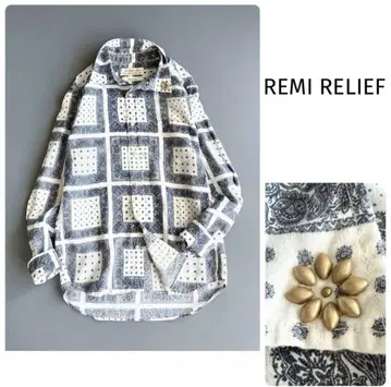 REMI RELIEF 패턴 프린트 긴팔 셔츠