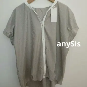 [미사용] anySis 스트라이프 반팔 셔츠 2 (M)