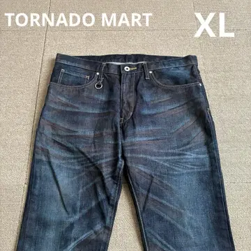 토네이도 마트 오니히게 가공 데님 XL 청바지 y2k