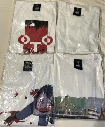 귀중한 미개봉 AKIRA 애니메이션 셀화전 한정 티셔츠 4종 세트!
