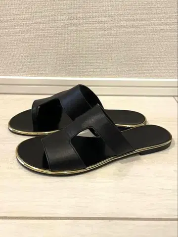 컨디션 최상 LACOONTE 라콘테 가죽제품 블랙 샌들