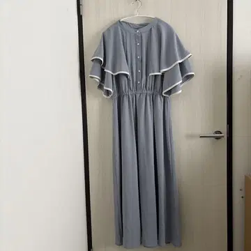 스카이블루 케이프 원피스