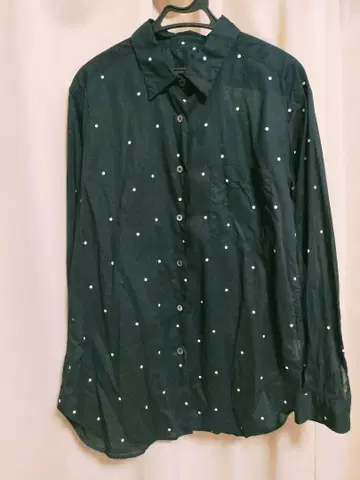 MARGARET HOWELL 도트 무늬 긴팔 셔츠 블라우스