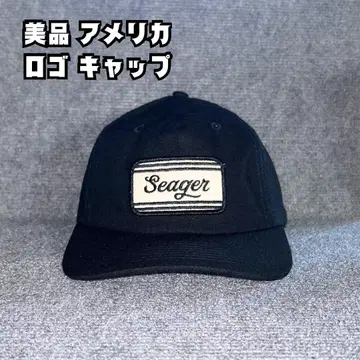 새상품급 USA 씨거 로고 캡 HEMP 블랙 코튼 아메카지