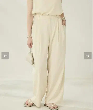 Plage 24SS FLUID TUCK TROUSERS 팬츠 내추럴