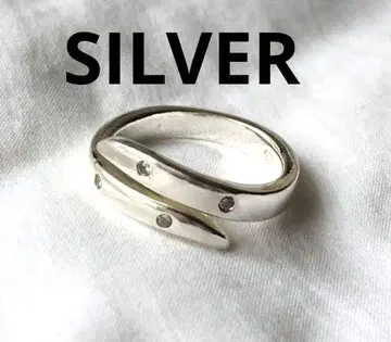 빈티지 스크류 실버 반지 SILVER 지르코니아