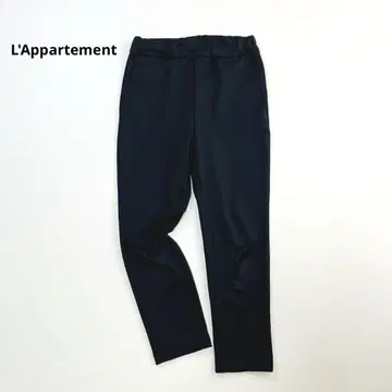 6267 라빠르망 릴랙스 팬츠 저지 허리 밴딩 블랙
