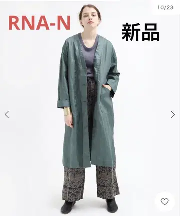 RNA-N C071 코팅 린넨 워크 코트 그린