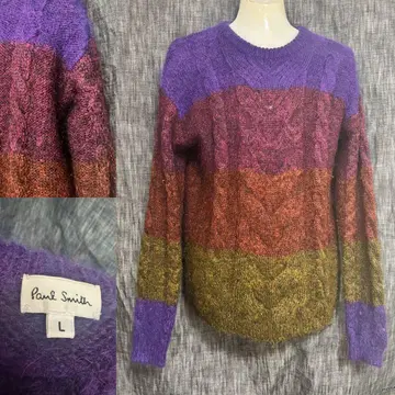 정가 52800엔 Paul Smith 5G 모헤어 울 니트 풀오버