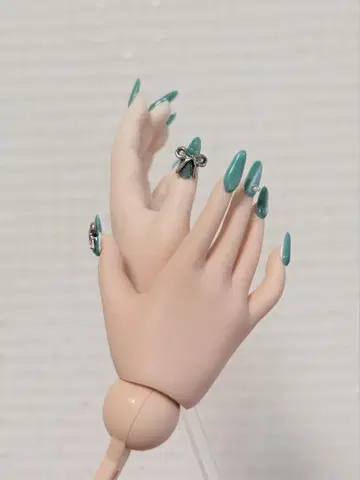 인형용 네일 칩 민트 그린