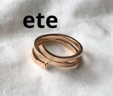 ete 에테 핑크 골드 코팅 반지 SILVER 스크류