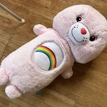 기간 한정 판매 케어베어 무지개 자수가 있는 핑크 봉제 인형