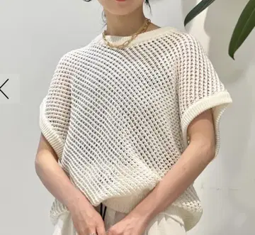 맥피 코튼 메쉬 크루넥 풀오버