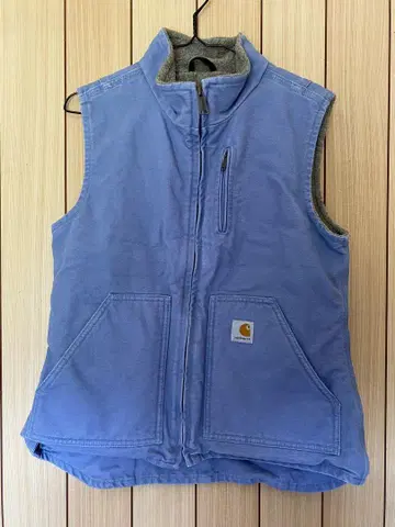 Carhartt 플리스 안감 베스트 파랑
