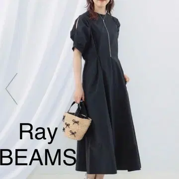 Ray BEAMS 숄더 슬릿 원피스 블랙