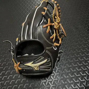 Mizuno 야구 그로브 블랙 가죽