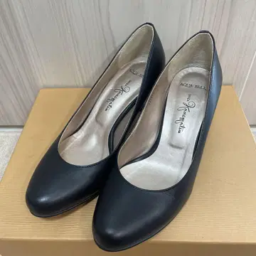긴자 카네마츠 블랙 펌프스 23cm 아쿠아 베일