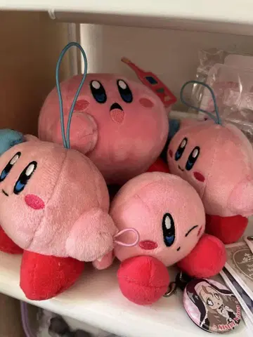 커비 봉제 인형 4개 세트