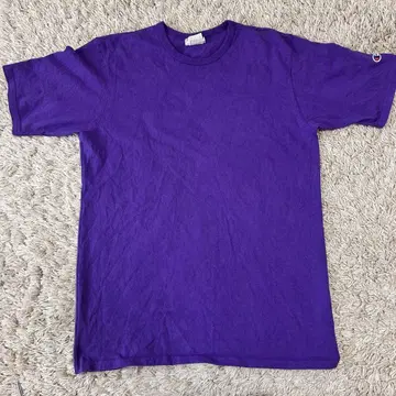 Champion 무지 티셔츠 퍼플 XL