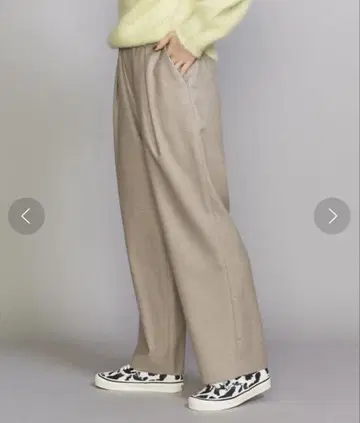 사키 소니 턱 와이드 팬츠 베이지