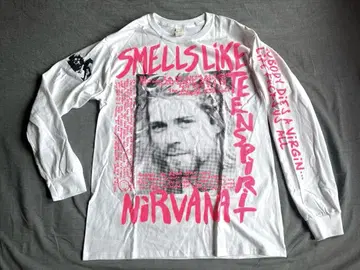 미사용 새상품 Nirvana T셔츠 L 사이즈 롱T 블루스웨버