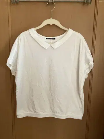 미즈이로 인드 카라 부착 돌먼 슬리브 티셔츠 면 일본제