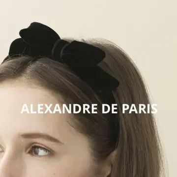 ALEXANDRE DE PARIS 벨벳 리본 머리띠