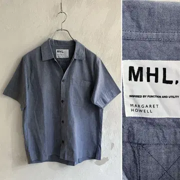 MHL. 오픈 카라 샴브레이 셔츠 MARGARET HOWELL