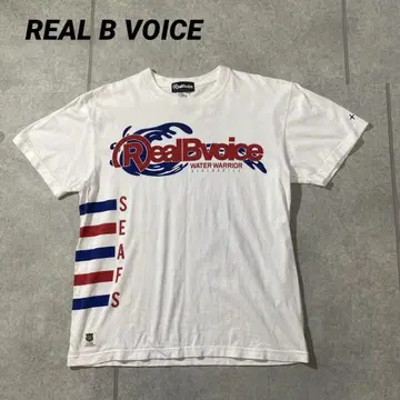 [새상품급] REAL B VOICE 그래픽 프린트 반팔 티셔츠 화이트 L