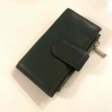 다크 그린 가죽 키 케이스