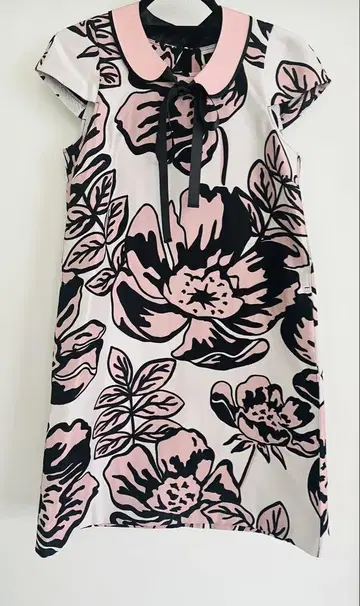 MAX&CO BOUTIQUE 카라 부착 원피스 플라워 핑크