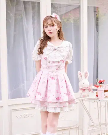 LIZLISA Creamy Berry 패턴 셋업 핑크