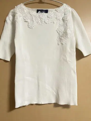 M's Gracy 38 꽃 장식 여름 니트 미착용