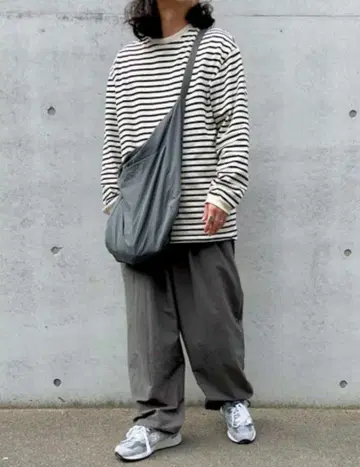 natt 컴팩트 나일론 백 그레이