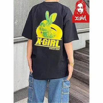 X-걸 투톤 래빗 봄/여름 티셔츠